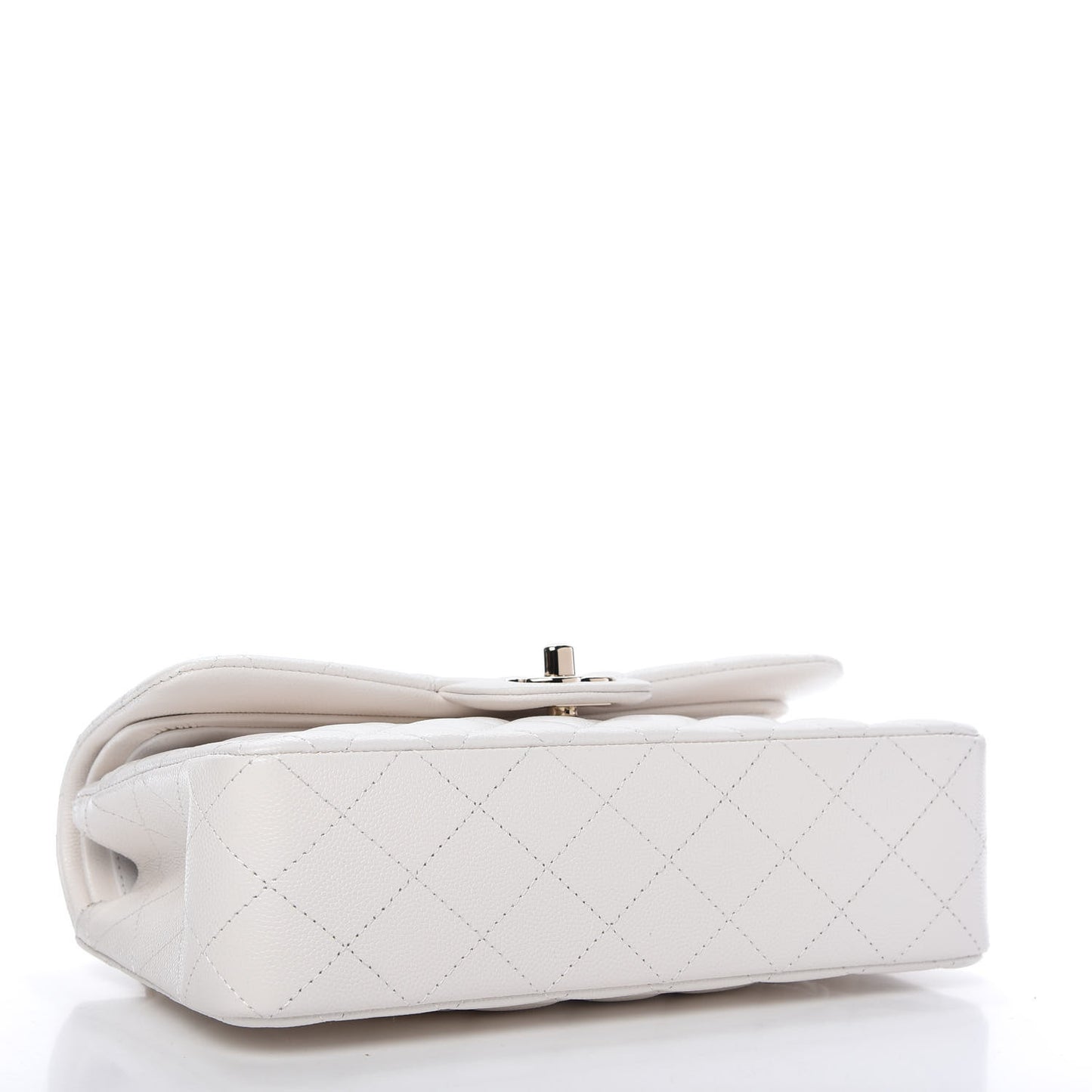 Caviar Quilted Small Double Flap White