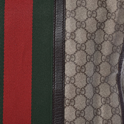 Gucci GG Plus Monogram Web Large Flap Messenger Bag Beige Dark Brown 16 of 34
