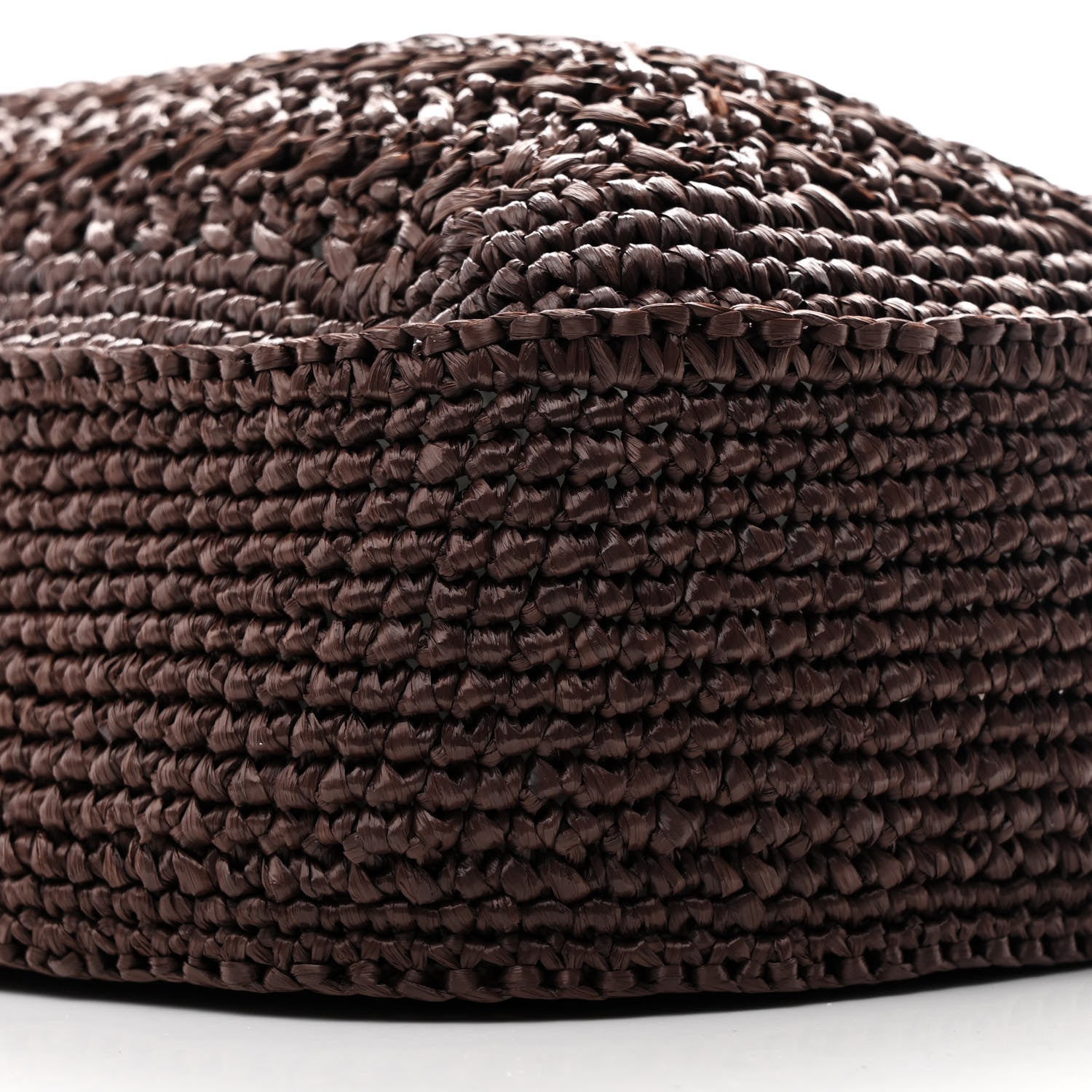 Miu Miu Raffia Crochet Woven Hobo Cacao Naturale 10 of 11