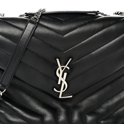 Saint Laurent Calfskin Y Quilted Monogram Medium Loulou Chain Satchel Black 8 of 14