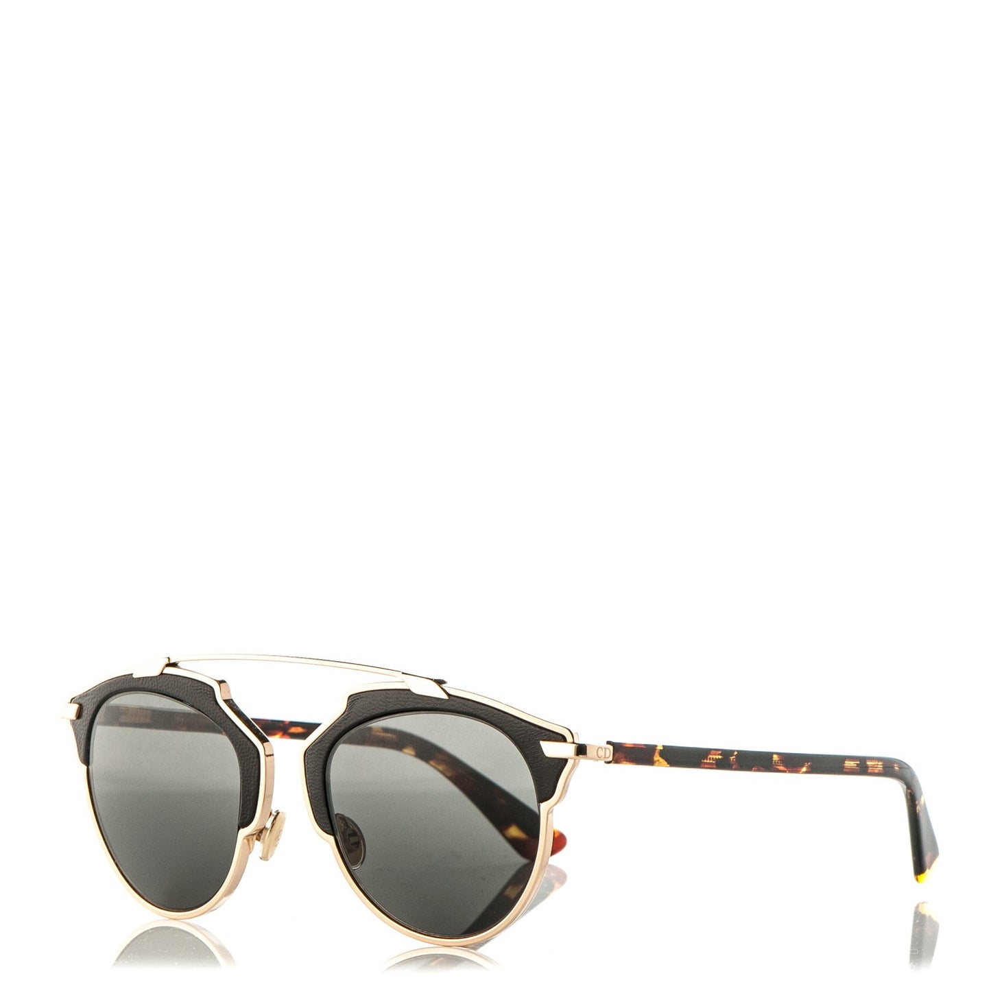 Metal Lambskin So Real Sunglasses Black
