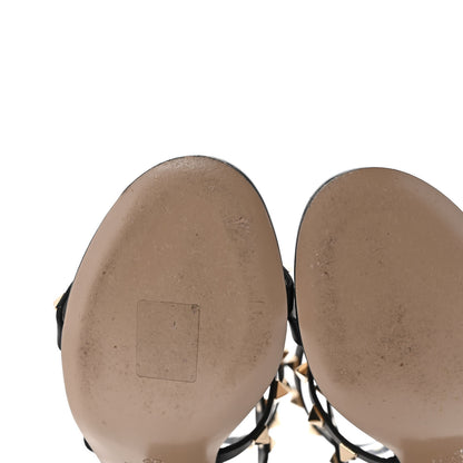 Valentino Garavani Calfskin Rockstud 60mm City Sandals 36.5 Black 8 of 9