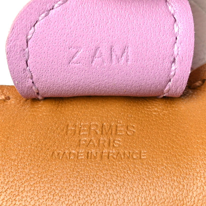 Hermes Milo Lambskin Grigri Rodeo Horse Bag Charm PM Sesame Mauve Sylvestre Craie 3 of 4