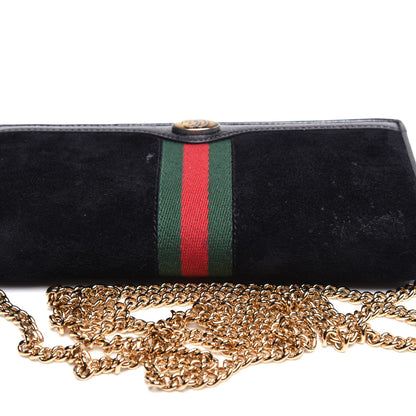 Gucci Suede Patent Web Ophidia Wallet On Chain Black 8 of 13
