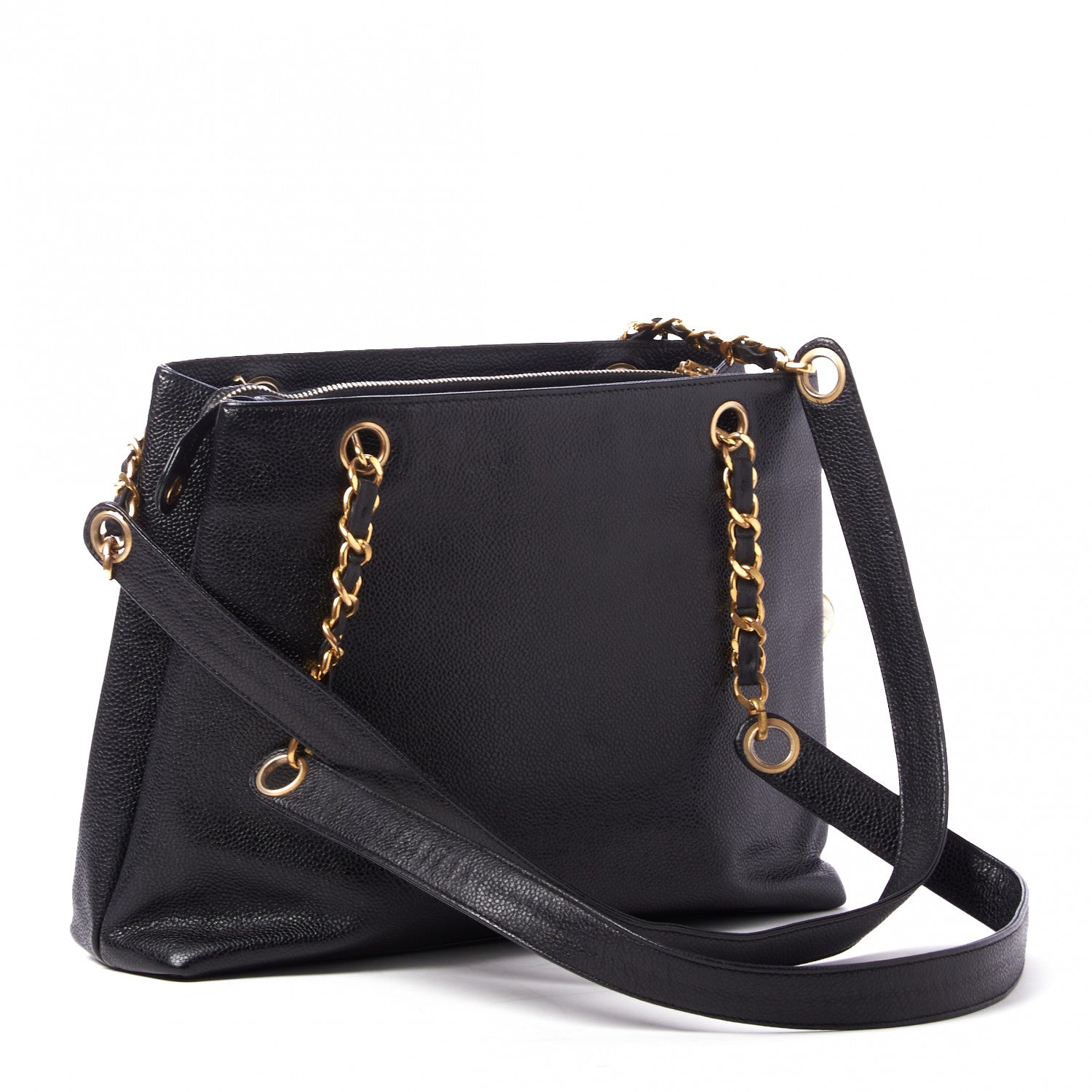 Chanel Caviar CC Shoulder Bag Black 3 of 10
