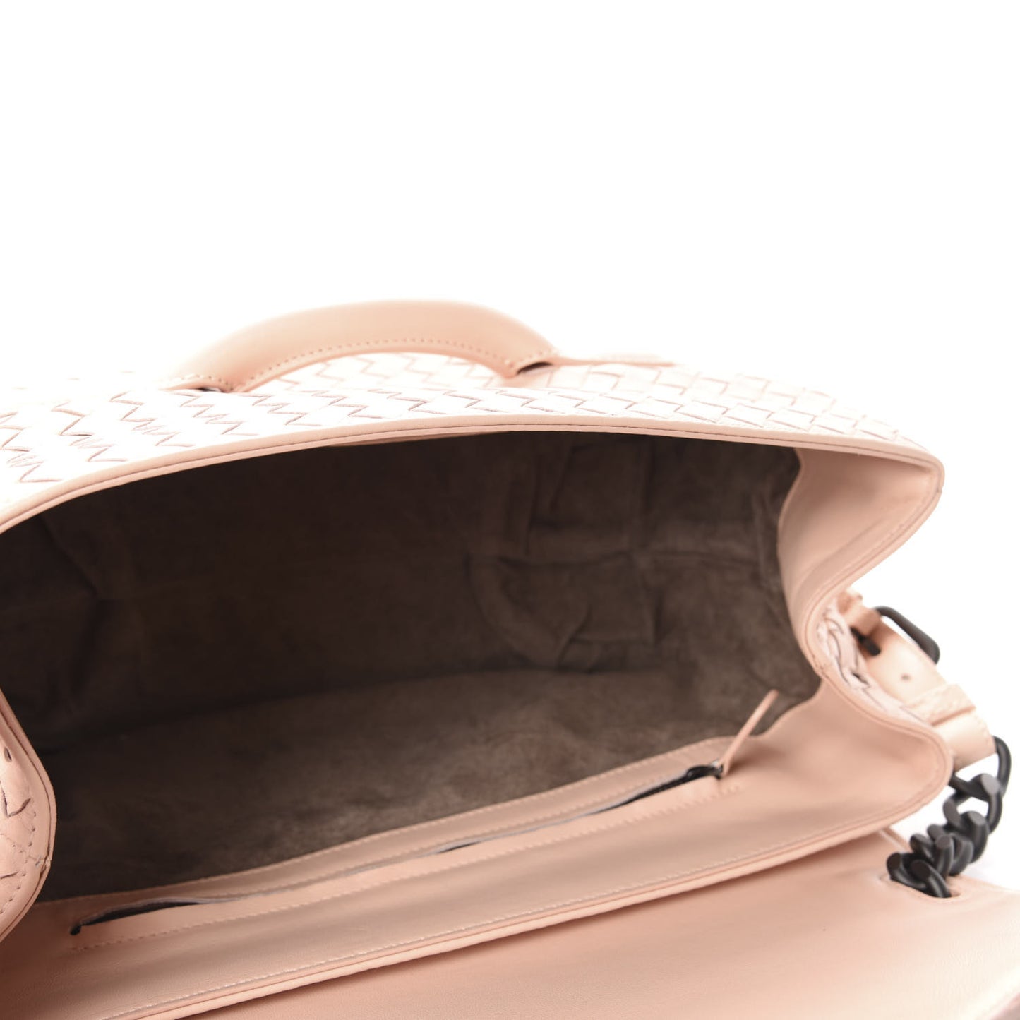 Nappa Intrecciato Rialto Shoulder Bag Flamingo