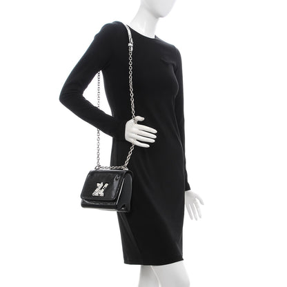 Louis Vuitton Patent Monogram Twist Shoulder Bag PM Black 2 of 9