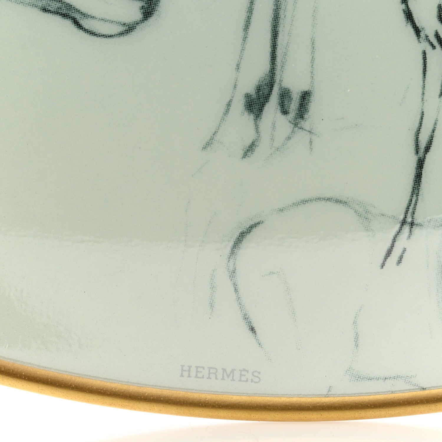 Hermes Porcelain Carnets d'Equateur Impalas Dessert Plate 3 of 5