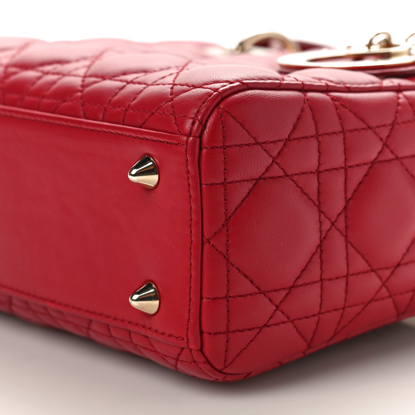 Lambskin Cannage Small My ABCDior Lady Dior Red