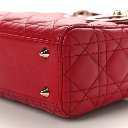 Christian Dior Lambskin Cannage Small My ABCDior Lady Dior Red 8 of 8