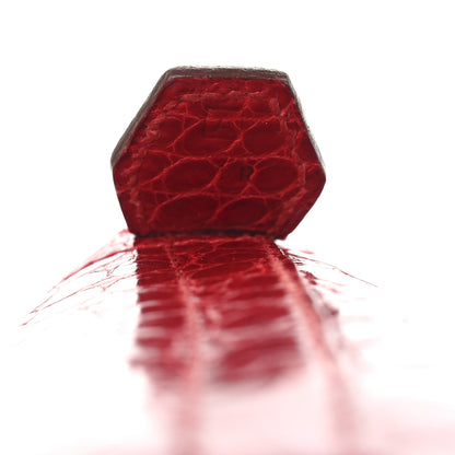 Hermes Shiny Porosus Crocodile Bolide 31 Rouge Vif 7 of 10
