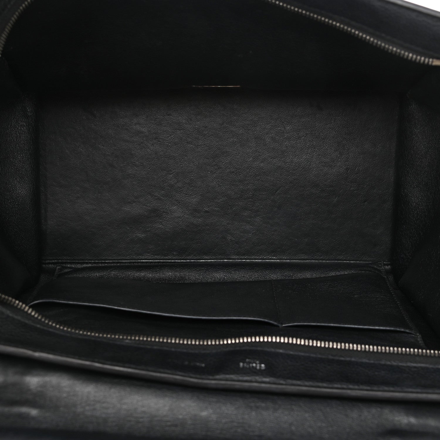 Celine Drummed Calfskin Suede Medium Trapeze Black 5 of 12