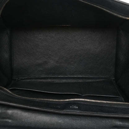 Celine Drummed Calfskin Suede Medium Trapeze Black 5 of 12