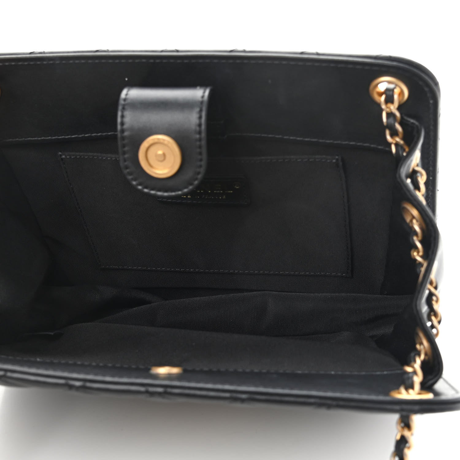 Chanel Calfskin Quilted CC Chain Accordion Tote Black 7 of 11