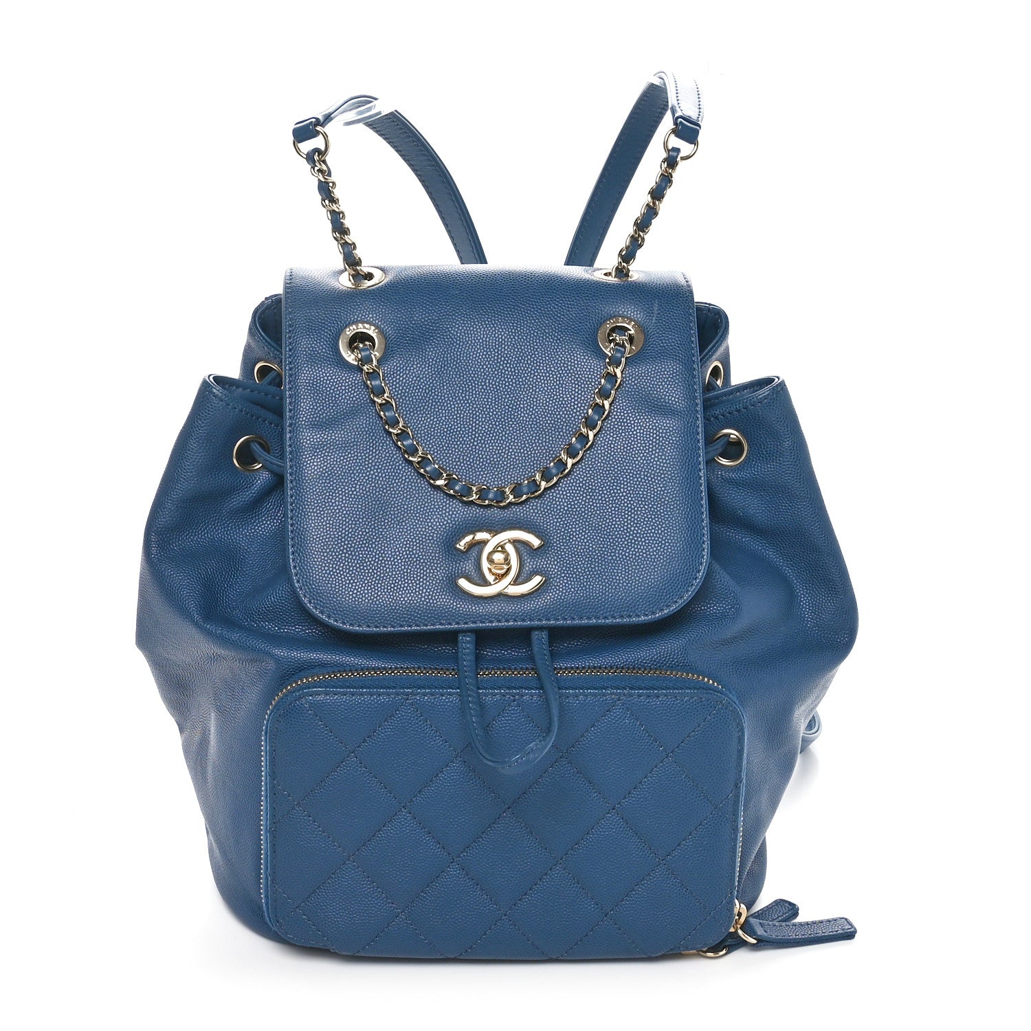 Chanel Caviar Quilted Business Affinity Backpack Blue 1 of 10