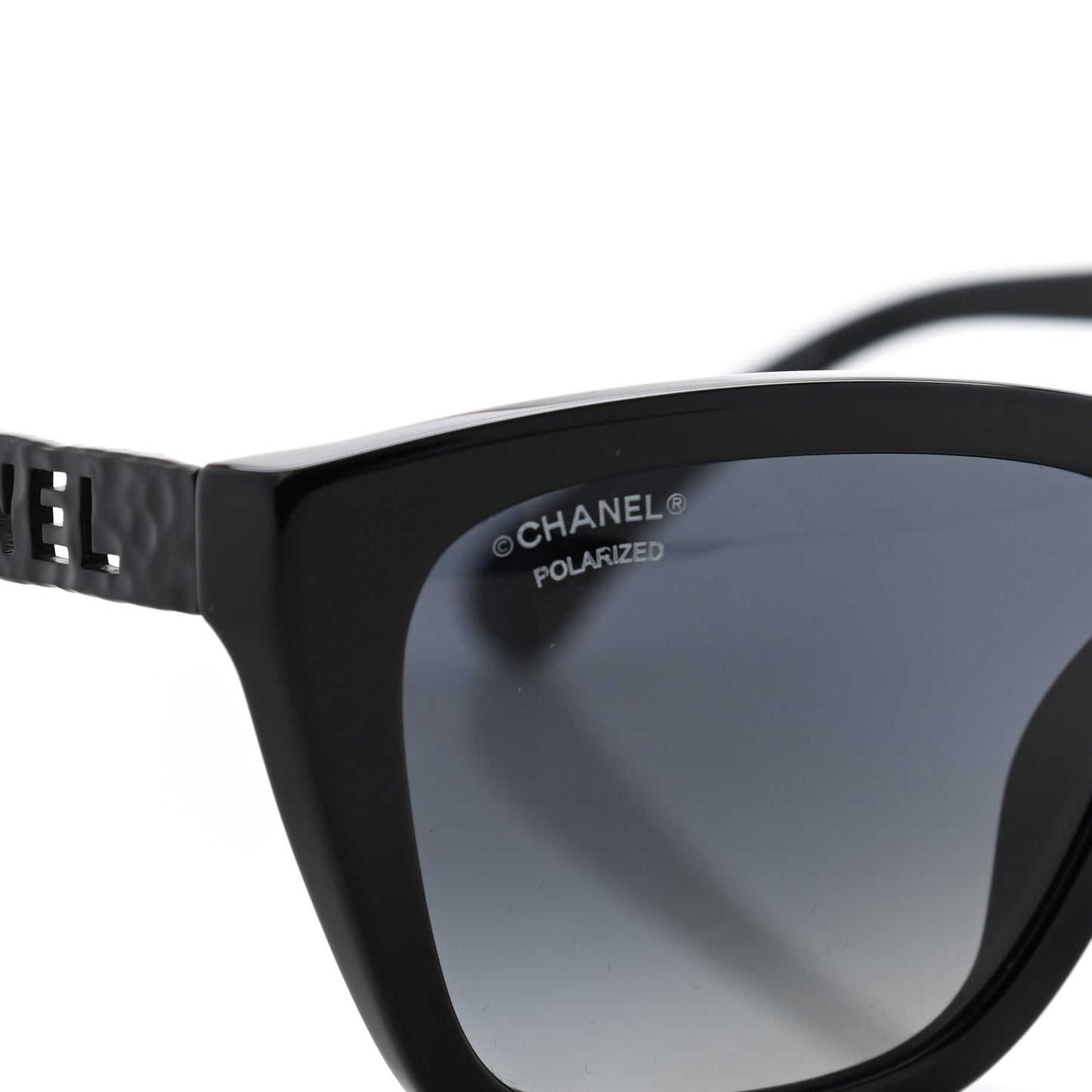 Acetate Metal Polarized Rectangle Sunglasses 5442 Black