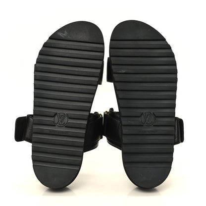 Louis Vuitton Lambskin Studded Paseo Flat Comfort Mule 38.5 Black 6 of 11