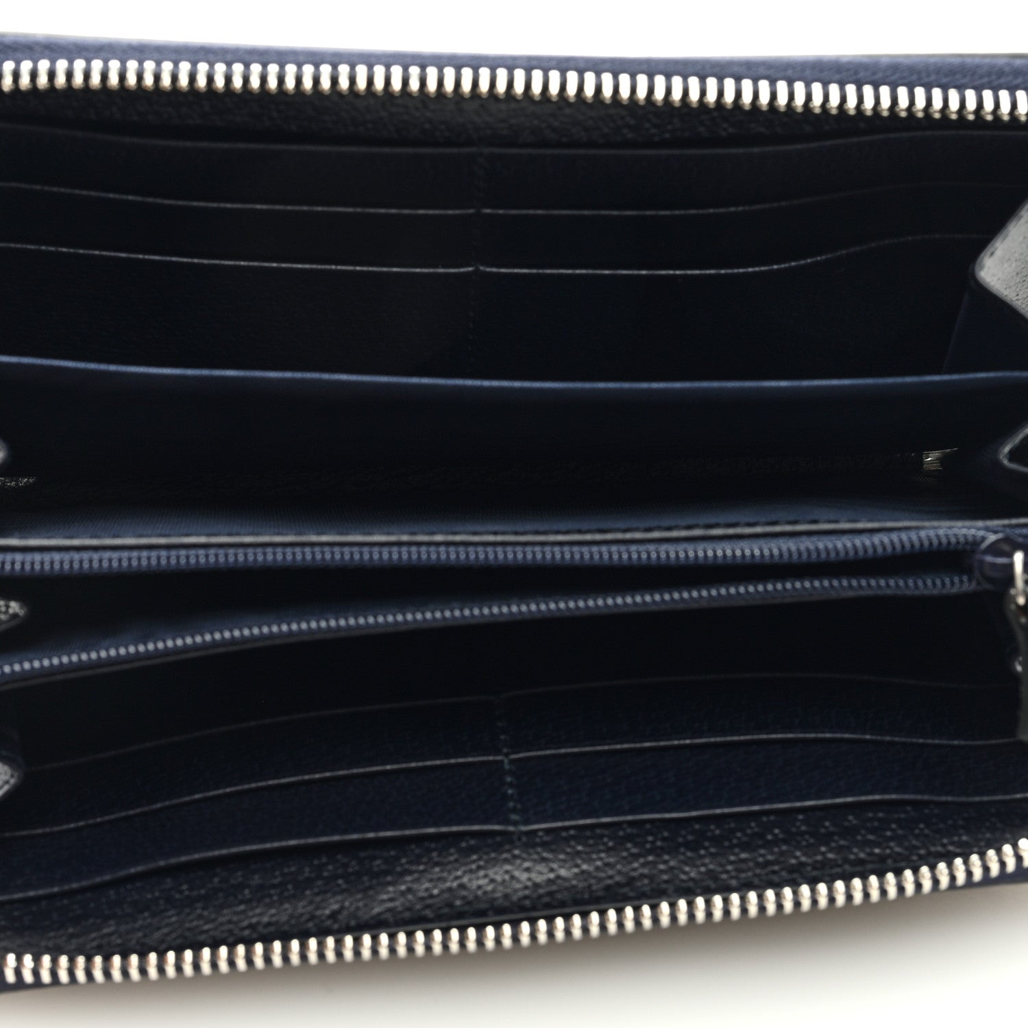 Gucci GG Supreme Monogram Textured Dollar Calfskin Web Ophidia Zip Around Wallet Beige Blue 5 of 6