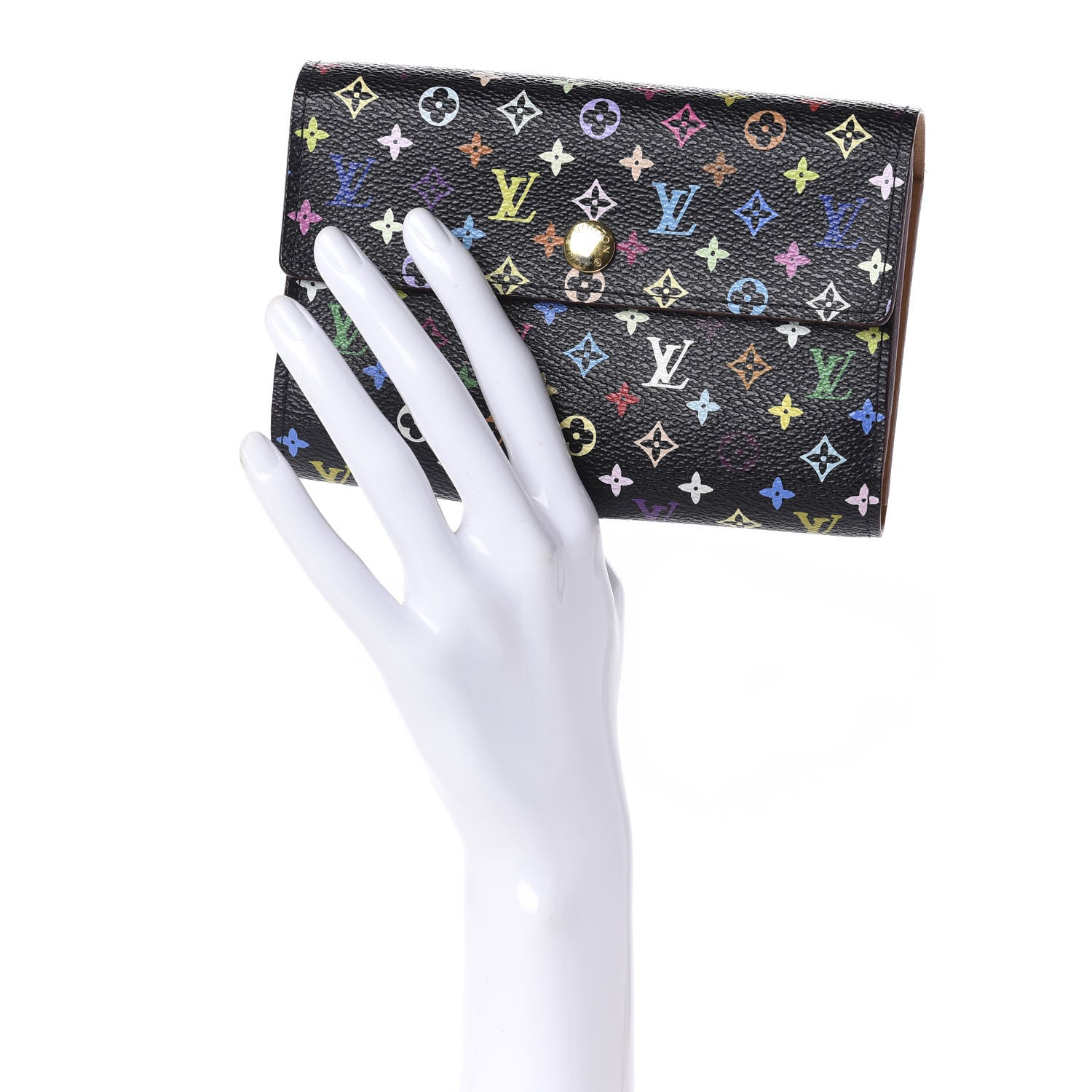 Louis Vuitton Monogram Multicolor Alexandra Wallet Black 3 of 8