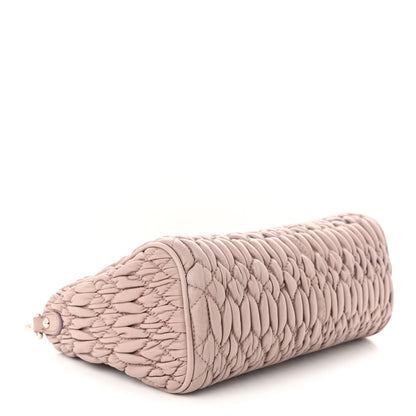 Miu Miu Nappa Matelasse Crystal Crossbody Clutch Cammeo 4 of 13