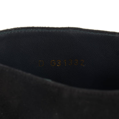Chanel Suede Grosgrain Cap Toe CC Bow Ankle Boots 39 Black 9 of 9