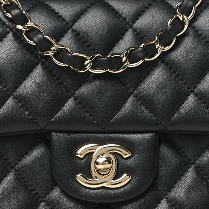 Chanel Lambskin Quilted Mini Square Flap Black 8 of 10