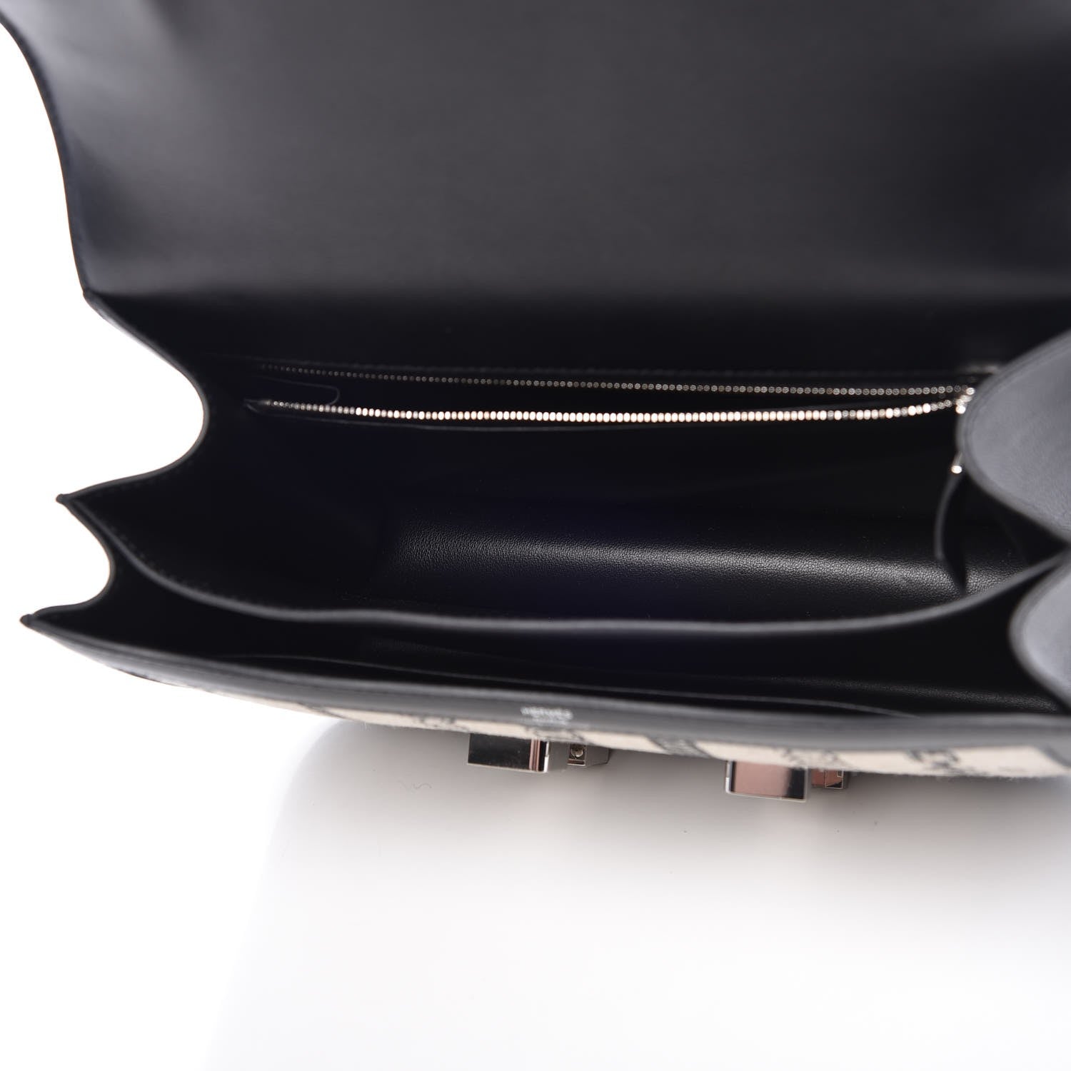 Hermes Swift Toile Dechainee Constance 24 Ficelle Black 5 of 8