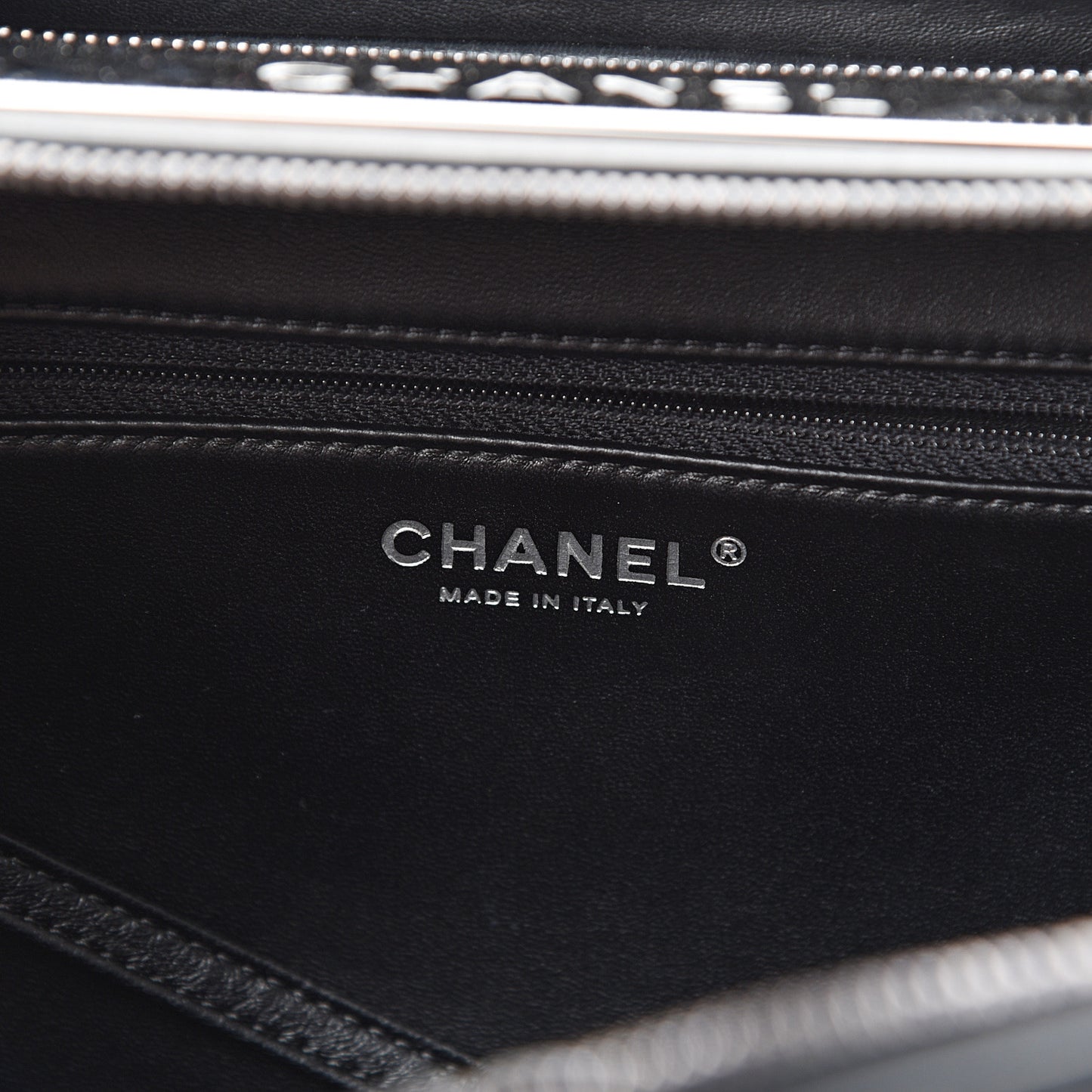 Calfskin Small Trendy CC Bowling Bag Black