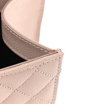 Saint Laurent Grain De Poudre Textured Mixed Matelasse Medium Triquilt Monogram Satchel Marble Pink 13 of 14