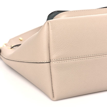 Louis Vuitton Calfskin Lockme Bucket MM Greige 7 of 8