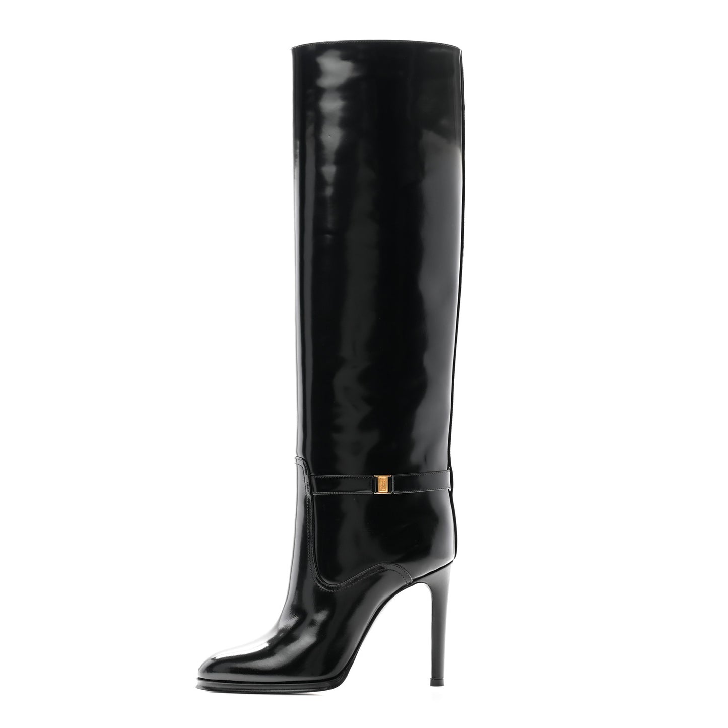 Patent Calfskin Diane 100 Boots 37 Black