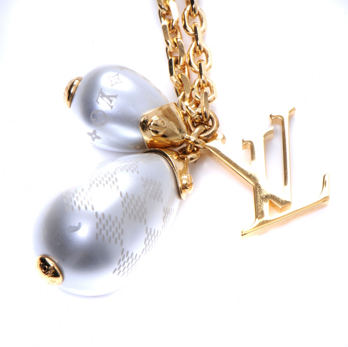 Damier Perle Pendant Necklace