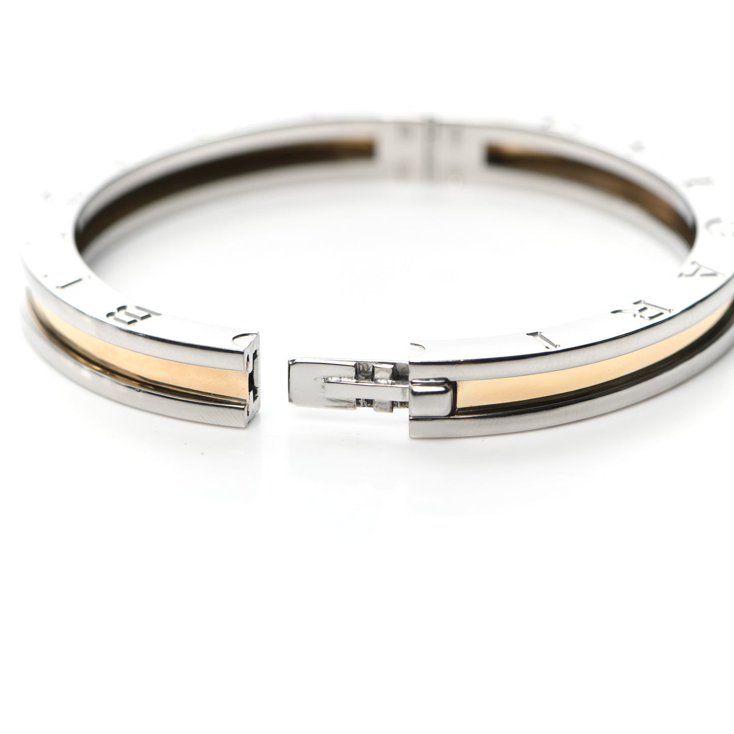 18K Yellow Gold Stainless Steel B.Zero1 Bangle Bracelet