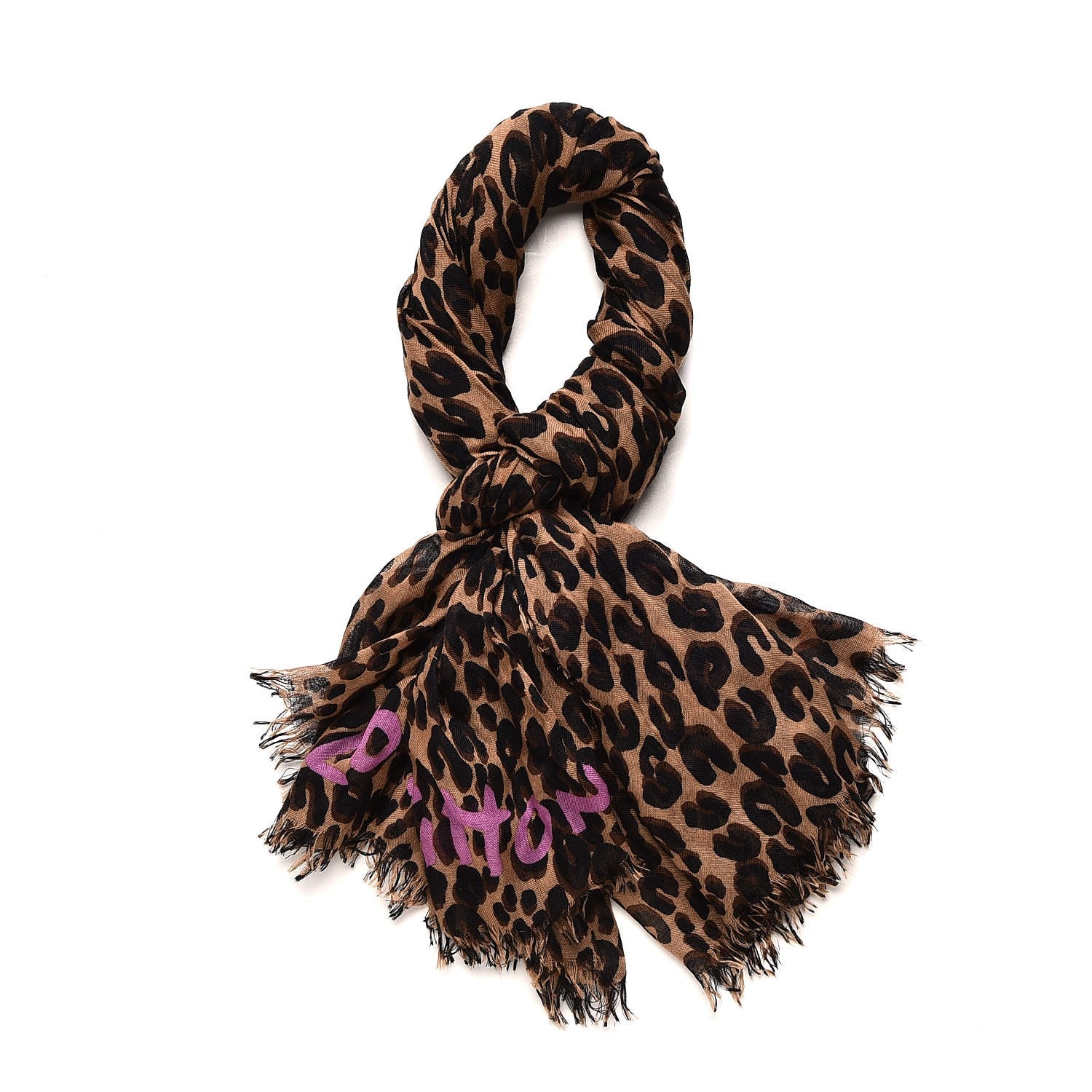 Louis Vuitton Cashmere Silk Leopard Etole Stole Marron 1 of 4