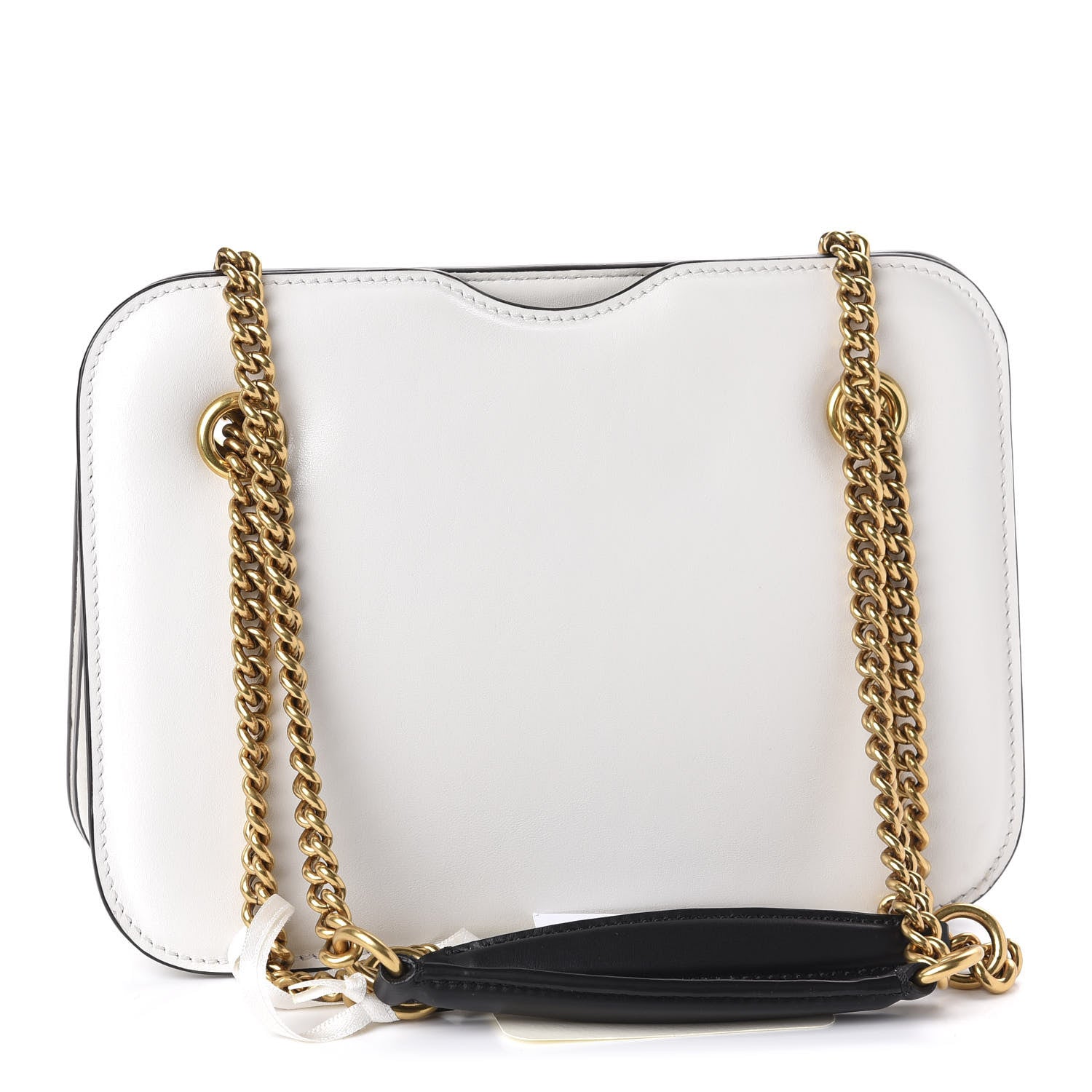 Fendi Vitello Glacier Karligraphy Pocket Shoulder Bag White Ice Black 3 of 9
