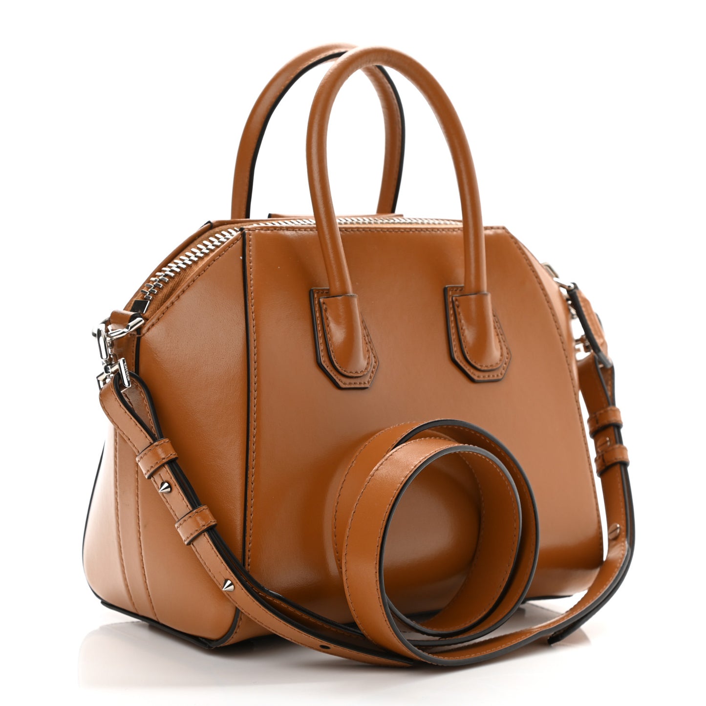 Box Calfskin Mini Antigona Camel