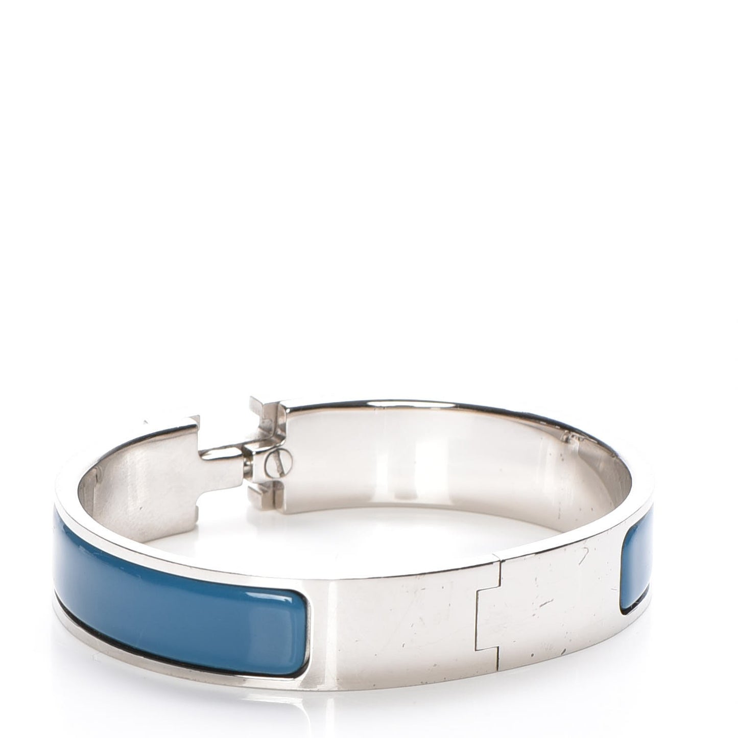 Narrow Enamel Clic Clac H Bracelet PM Bleu