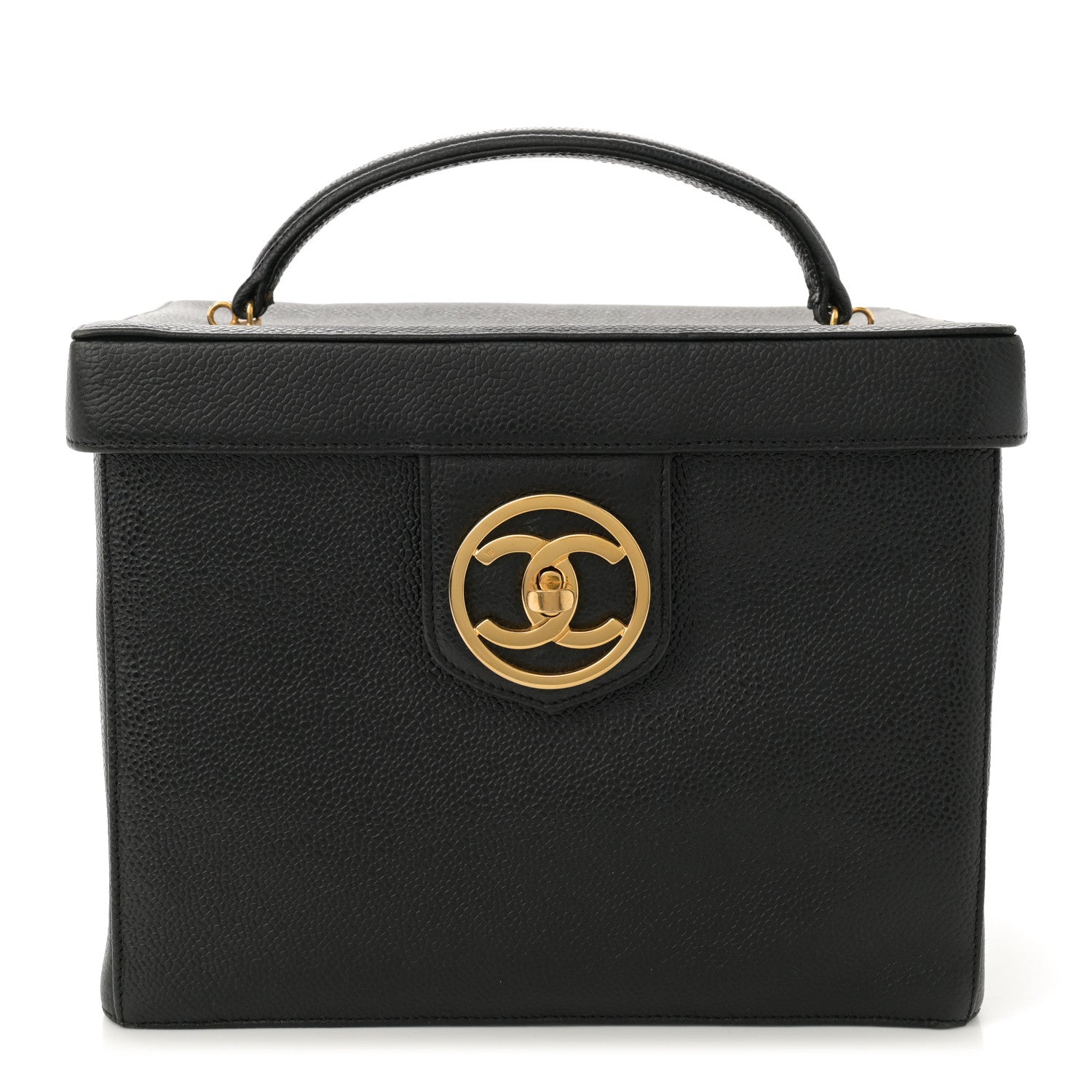 Chanel Caviar Vanity Train Case Black 1 of 12