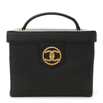 Chanel Caviar Vanity Train Case Black 1 of 12