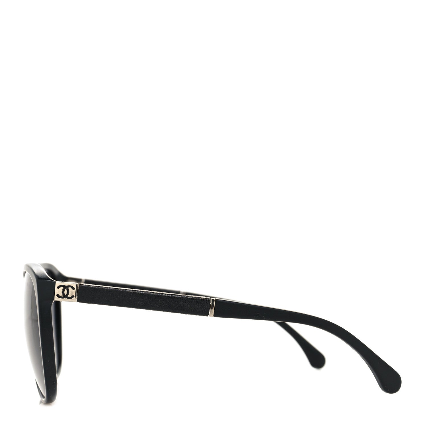 Chanel Lambskin Quilted Acetate CC Sunglasses 5225-Q Black 3 of 7