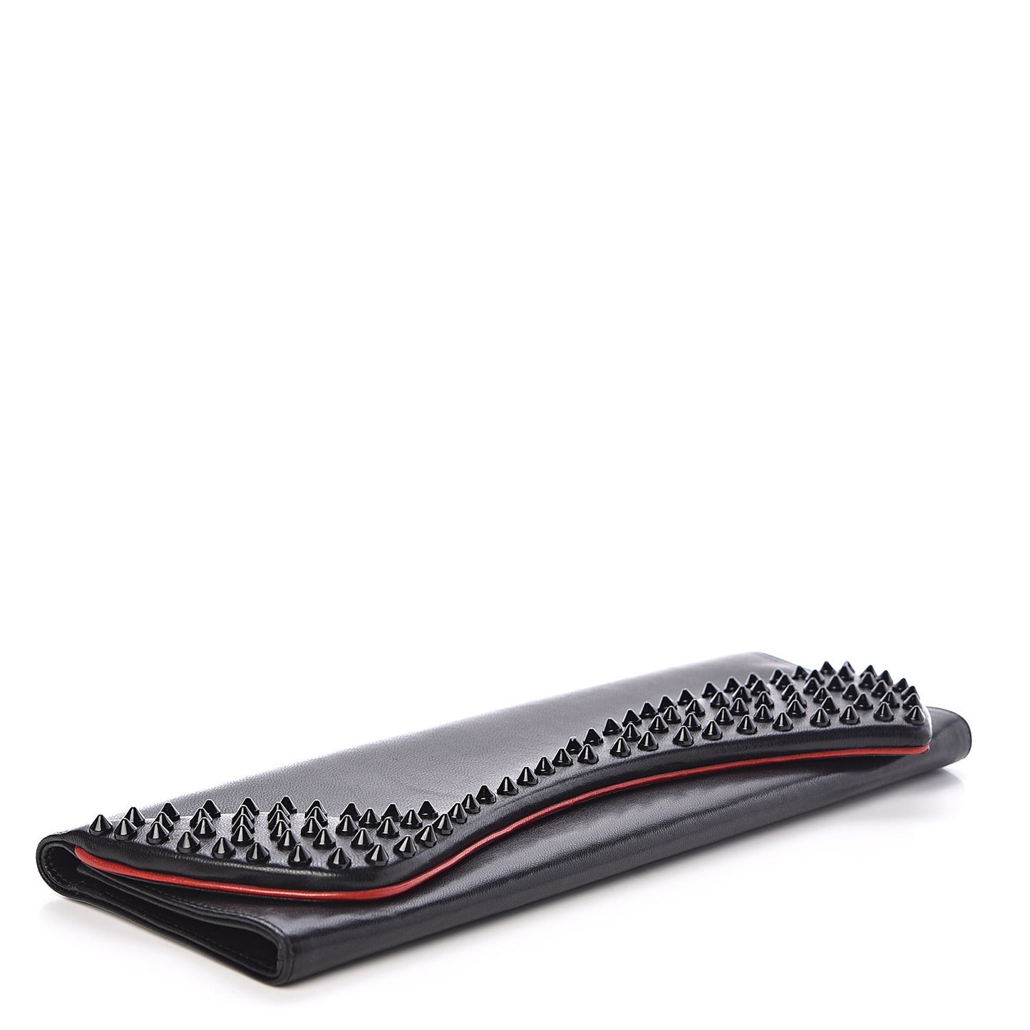 Calfskin Spikes Pigalle Clutch Black