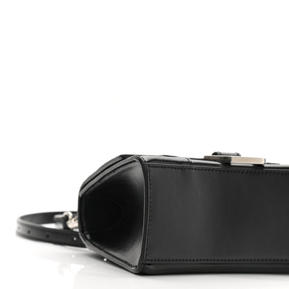 Balenciaga Box Calfskin Graffiti Logo Hourglass Top Handle Bag XS Black Silver 8 of 10