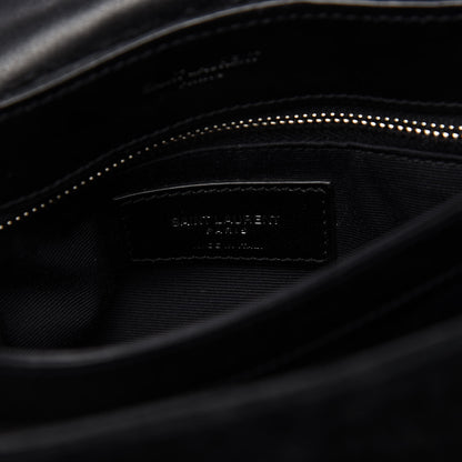 Saint Laurent Shearling Toy Loulou Shoulder Bag Black 8 of 13