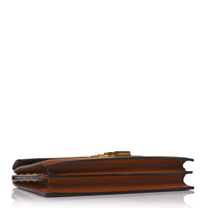 Saint Laurent Smooth Calfskin Suede Monogram Cassandra Clasp Bag Brown 4 of 8