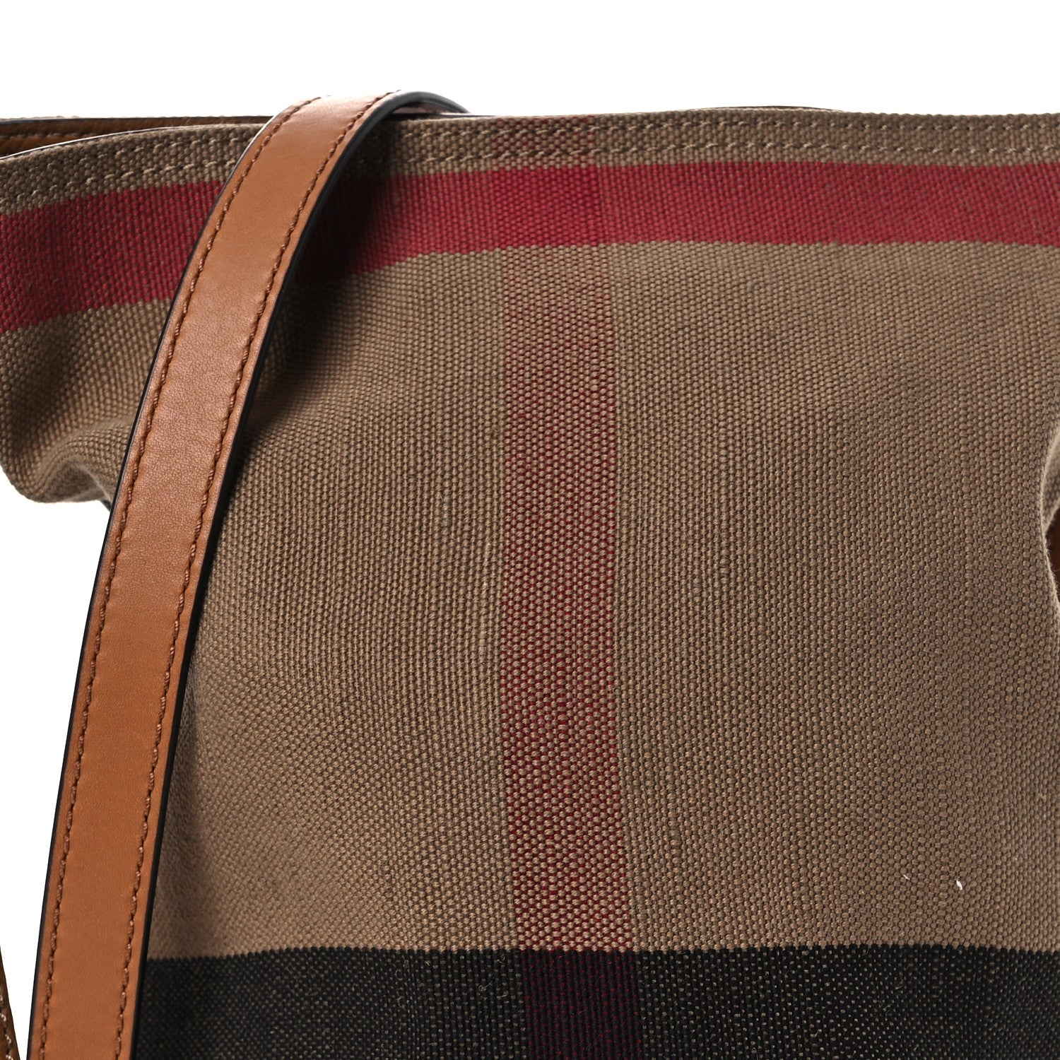 Burberry Canvas Mega Check Mini Ashby Tassel Crossbody Saddle Brown 10 of 14