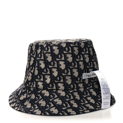 Christian Dior Oblique Reversible Teddy-D Brim Bucket Hat 57 Blue 6 of 12