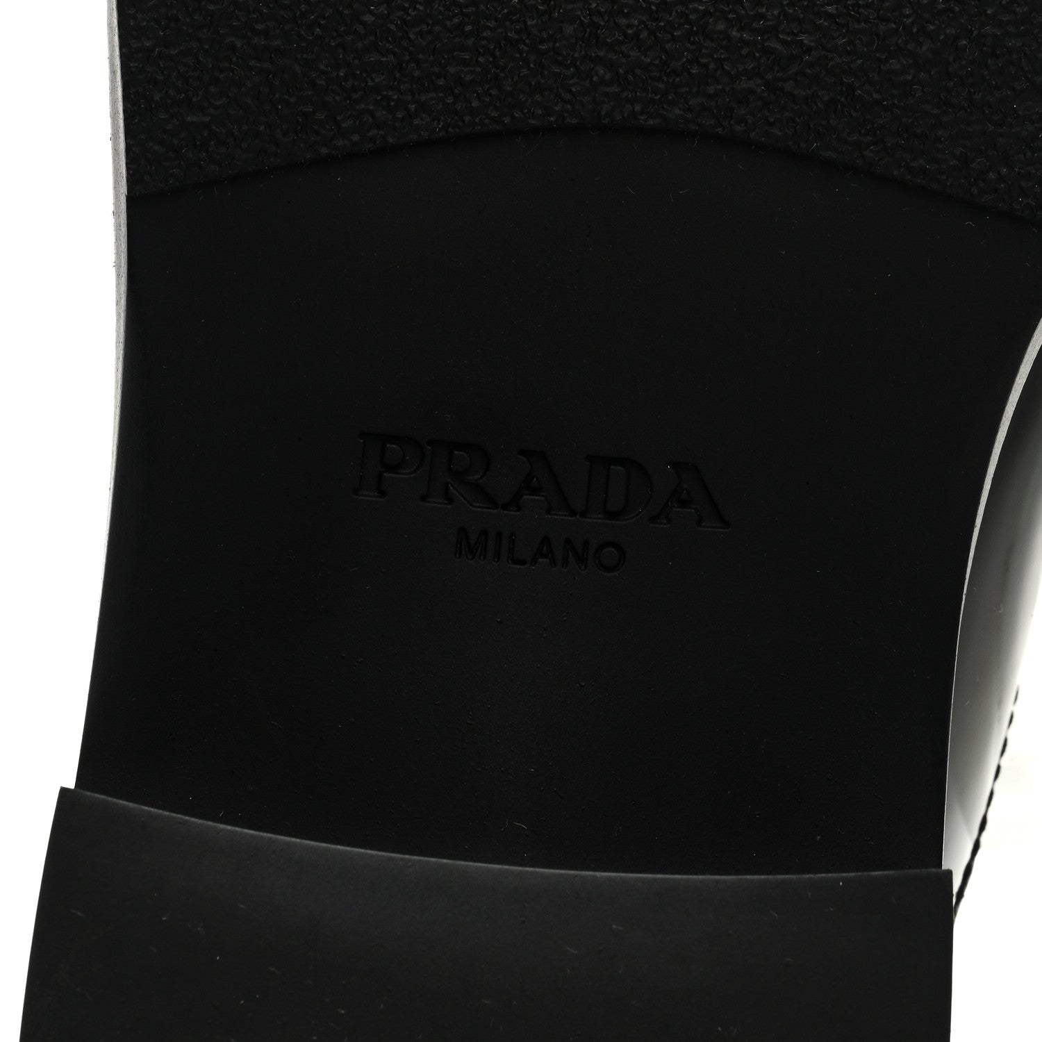 Prada Spazzolato Metal Triangle Logo 40mm Loafer Mules 36.5 Black 6 of 9