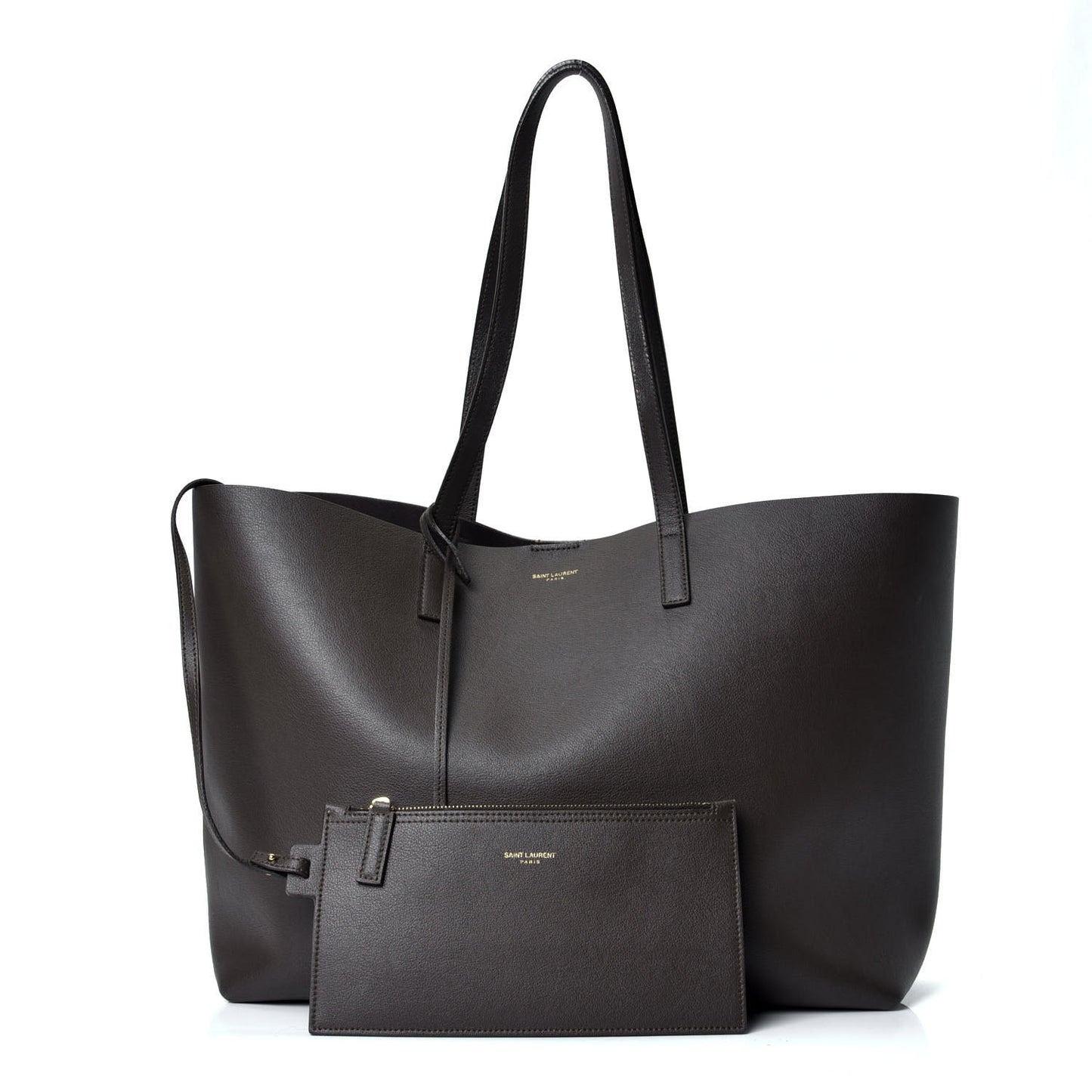 Calfskin Large Shopping Tote Kaki Militaire