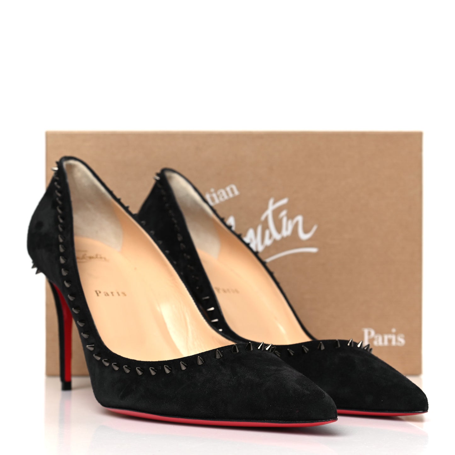 Veau Velours Anjalina 85 Pumps 41.5 Black Gun