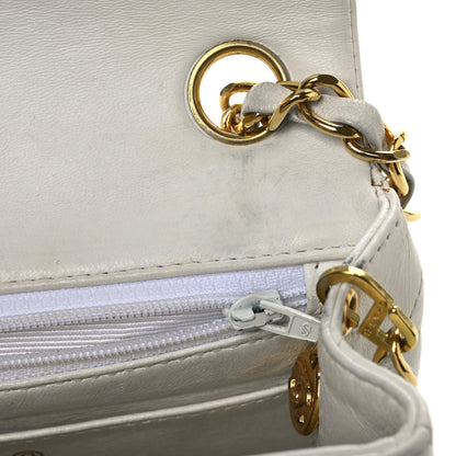 Chanel Lambskin Quilted Mini Square Flap White 16 of 18